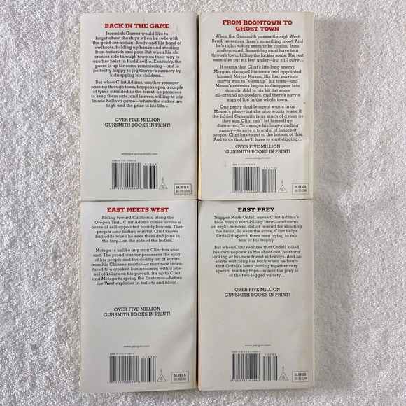 Vintage The Gunsmith All Action Western Romance Novel x4 - Picture 14 of 14